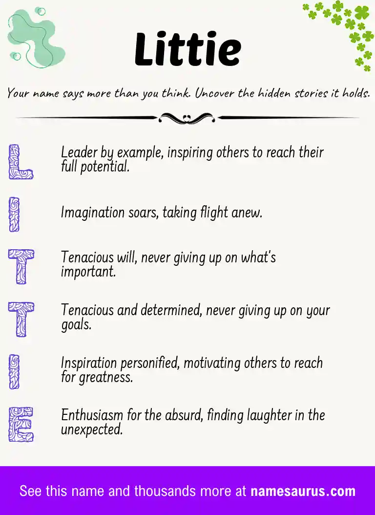 Acrostic poem about Littie.