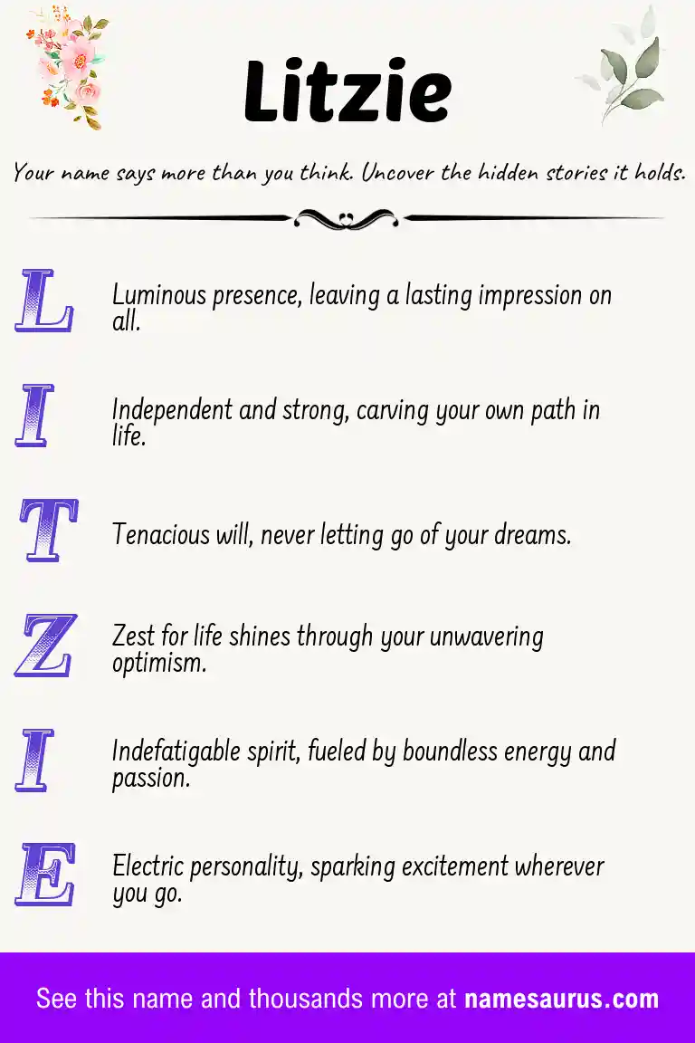 Acrostic poem about Litzie.