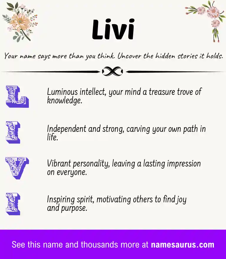 Acrostic poem about Livi.