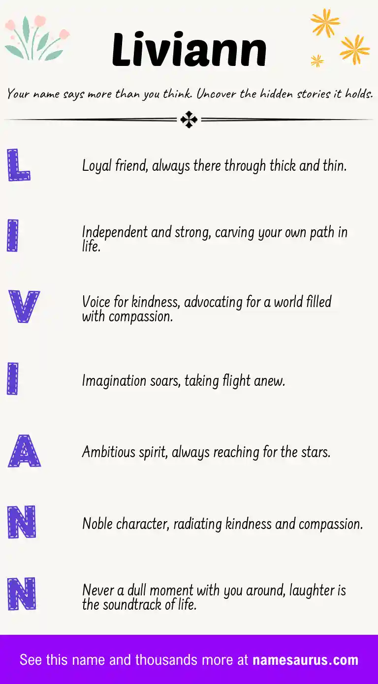 Acrostic poem about Liviann.