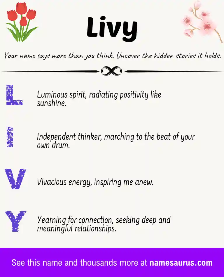 Acrostic poem about Livy.