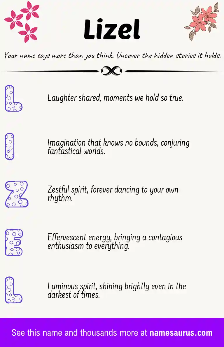 Acrostic poem about Lizel.