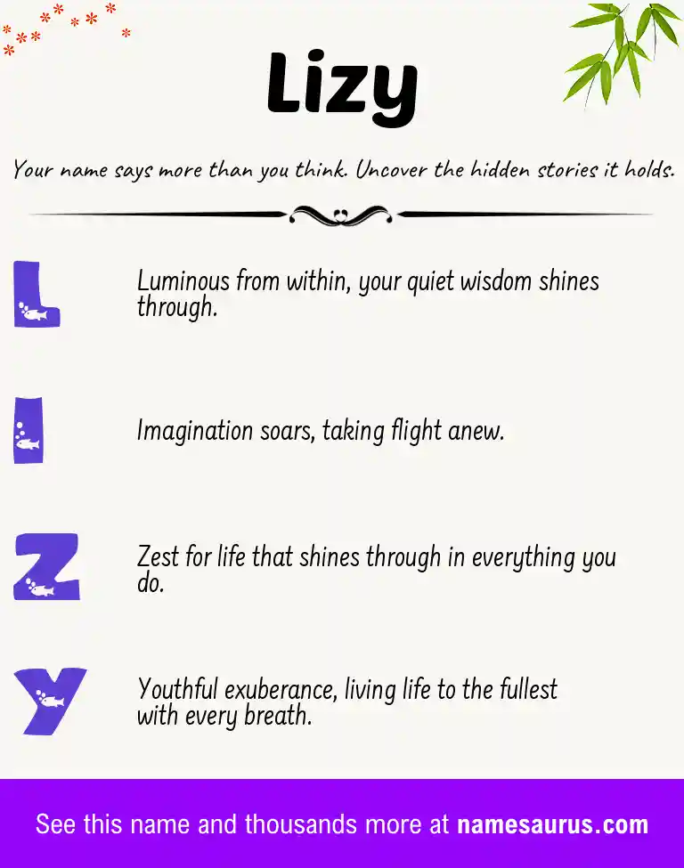Acrostic poem about Lizy.