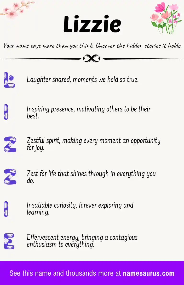Acrostic poem about Lizzie.