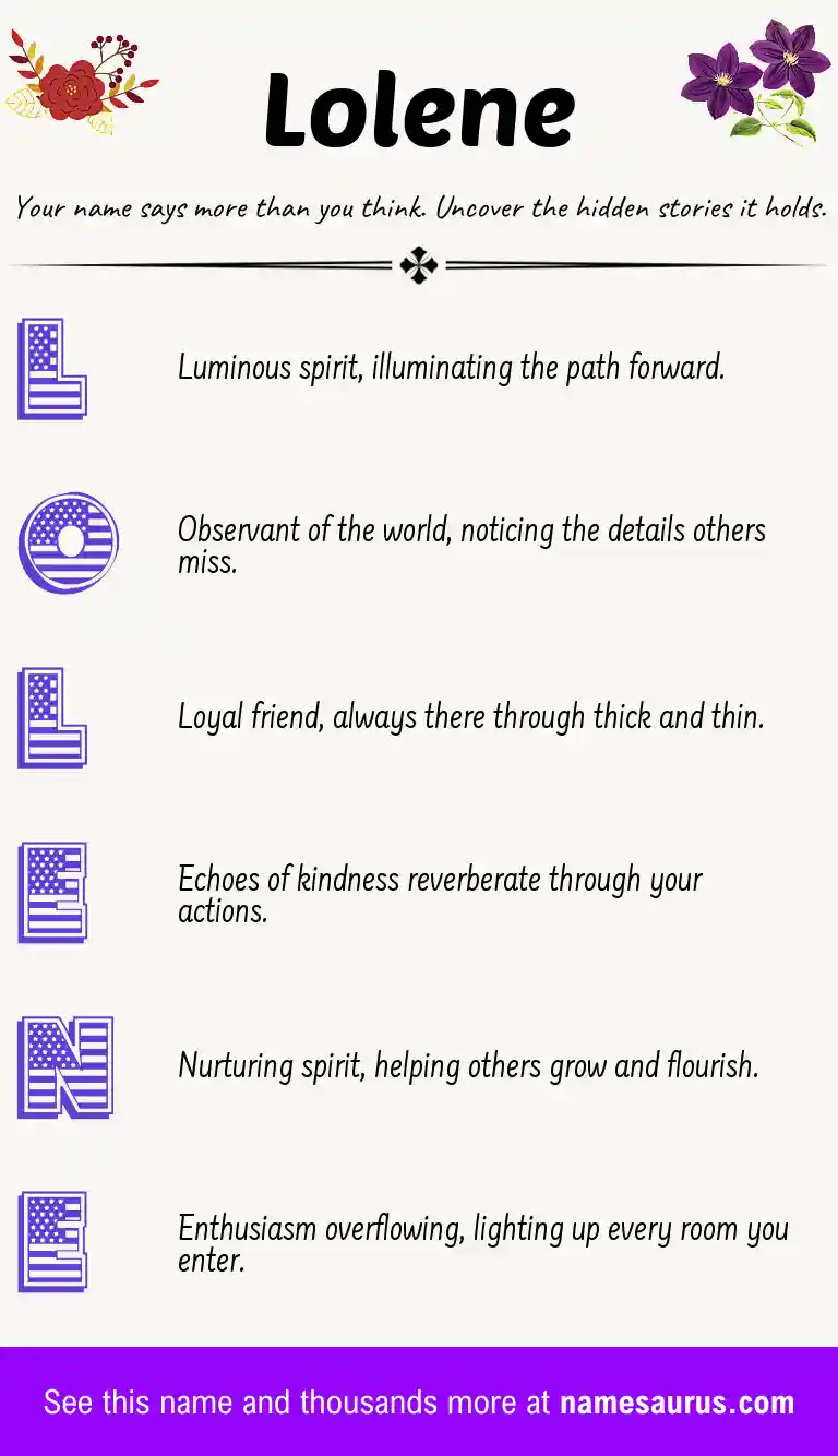 Acrostic poem about Lolene.