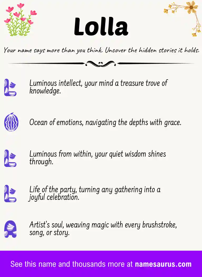 Acrostic poem about Lolla.