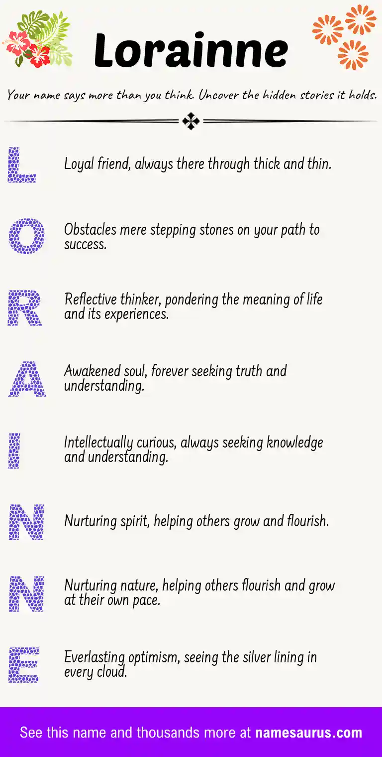 Acrostic poem about Lorainne.