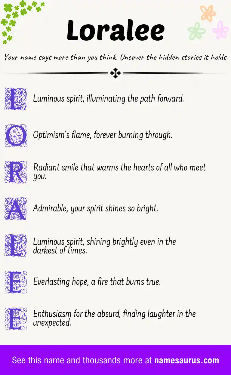 Acrostic poem about Loralee.