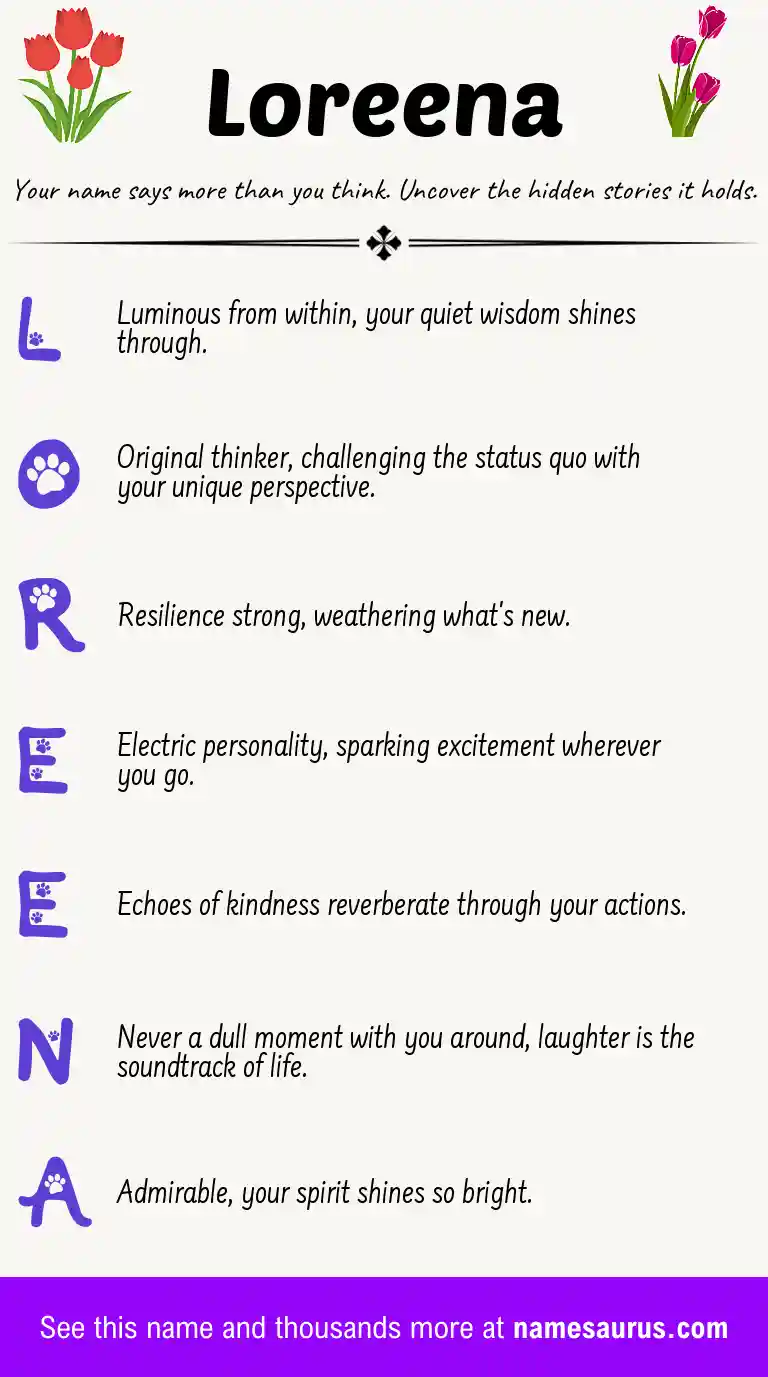 Acrostic poem about Loreena.