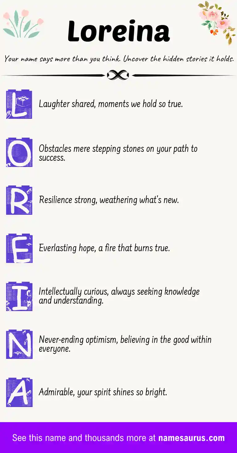 Acrostic poem about Loreina.