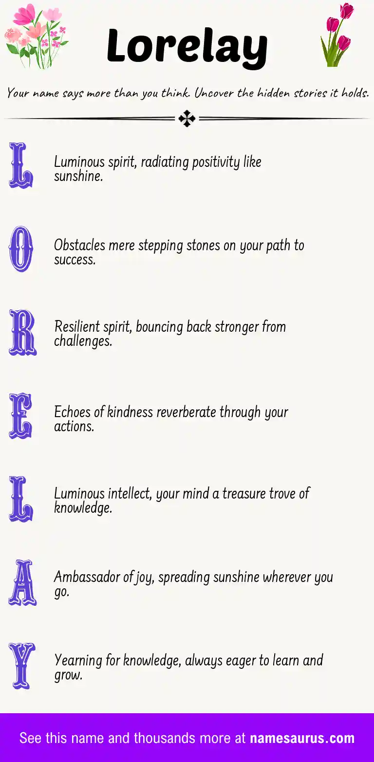Acrostic poem about Lorelay.