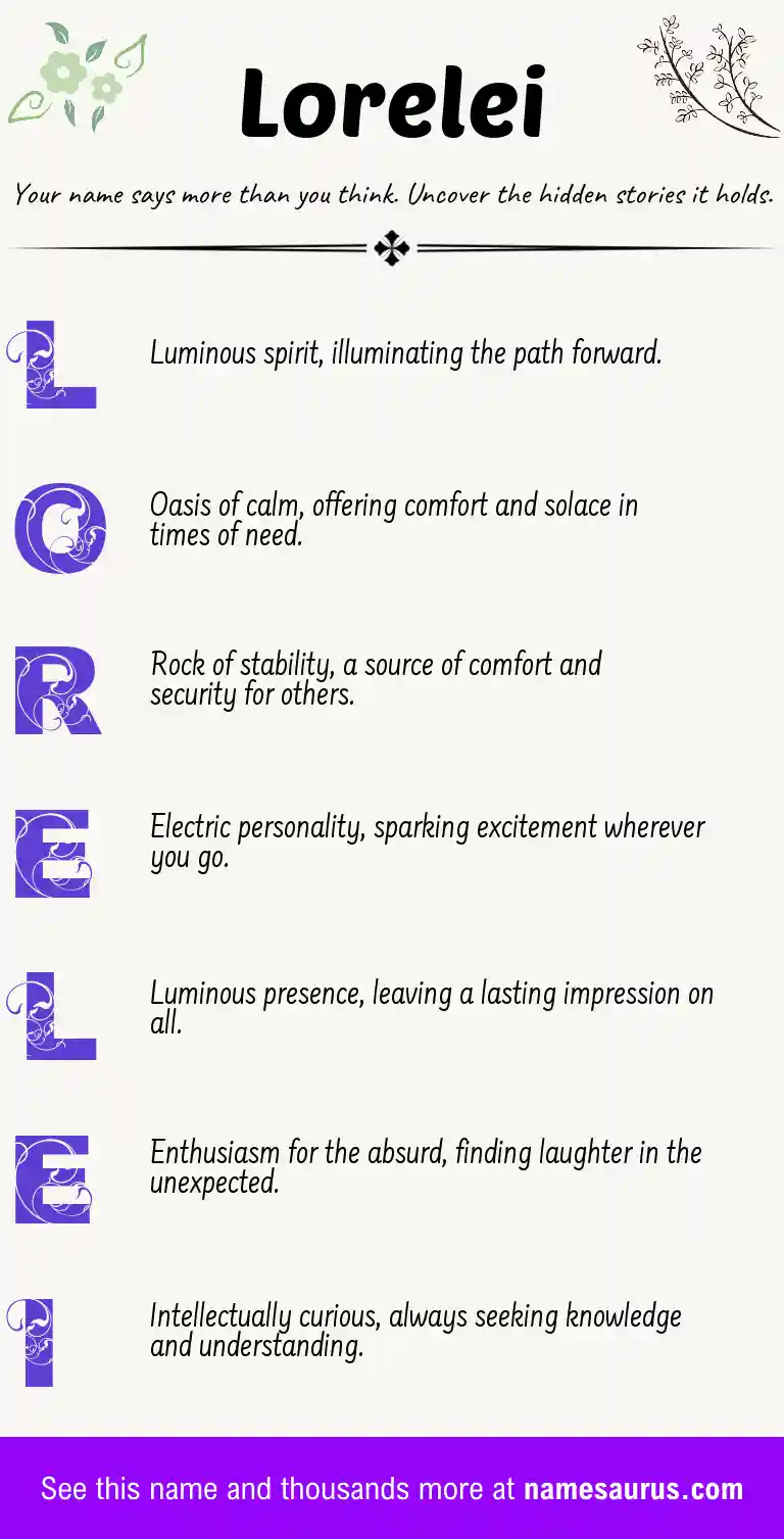 Acrostic poem about Lorelei.