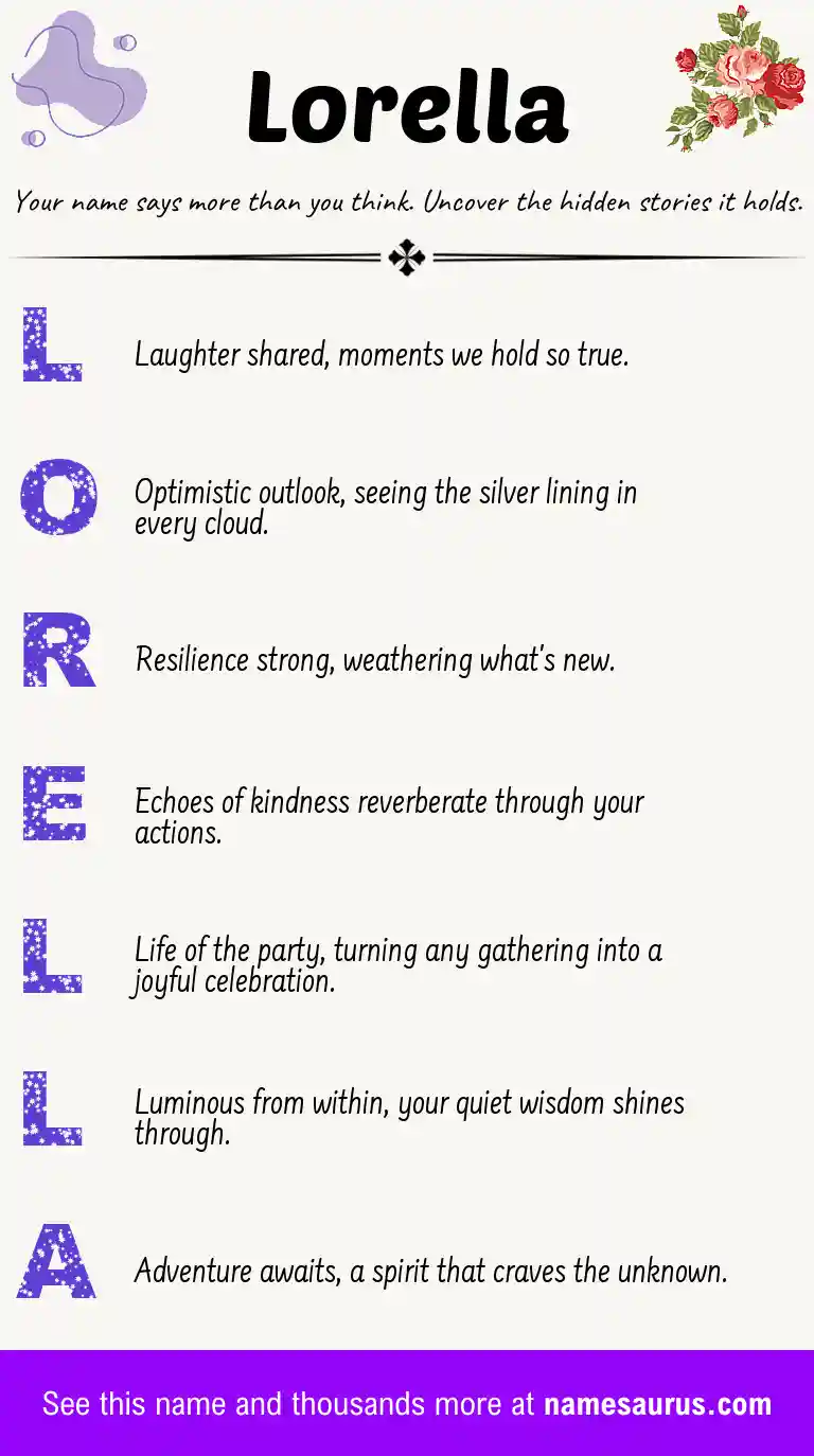 Acrostic poem about Lorella.
