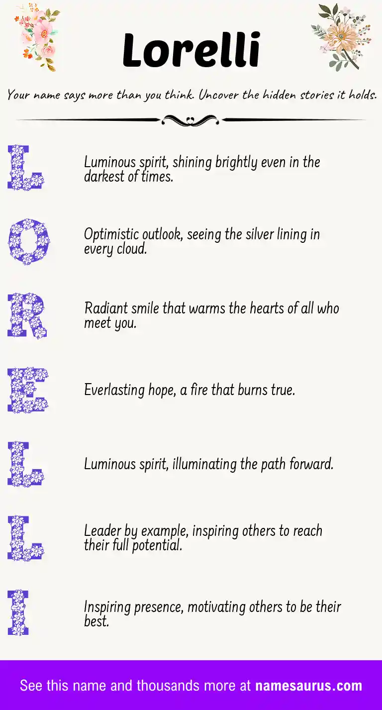 Acrostic poem about Lorelli.