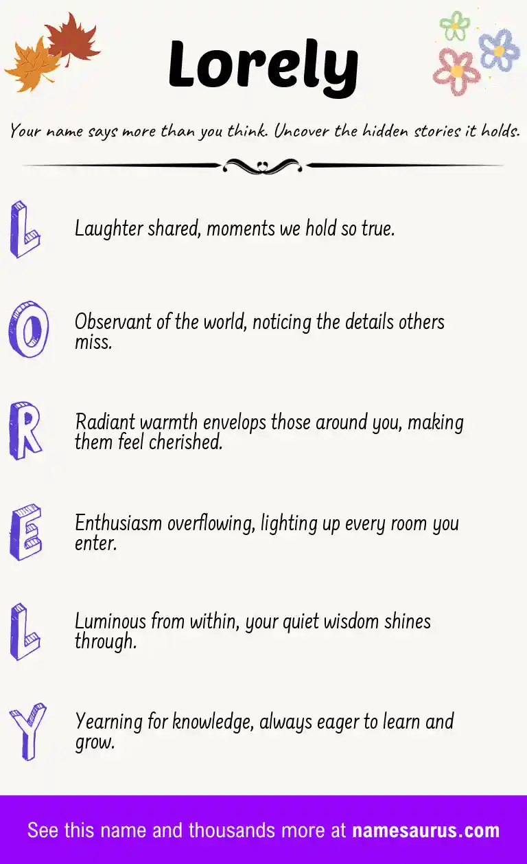 Acrostic poem about Lorely.
