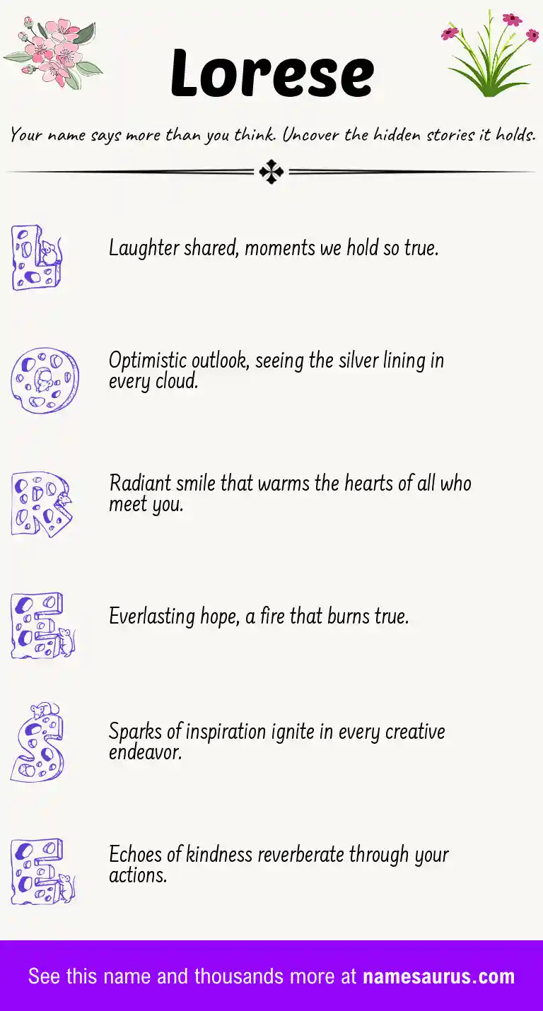 Acrostic poem about Lorese.