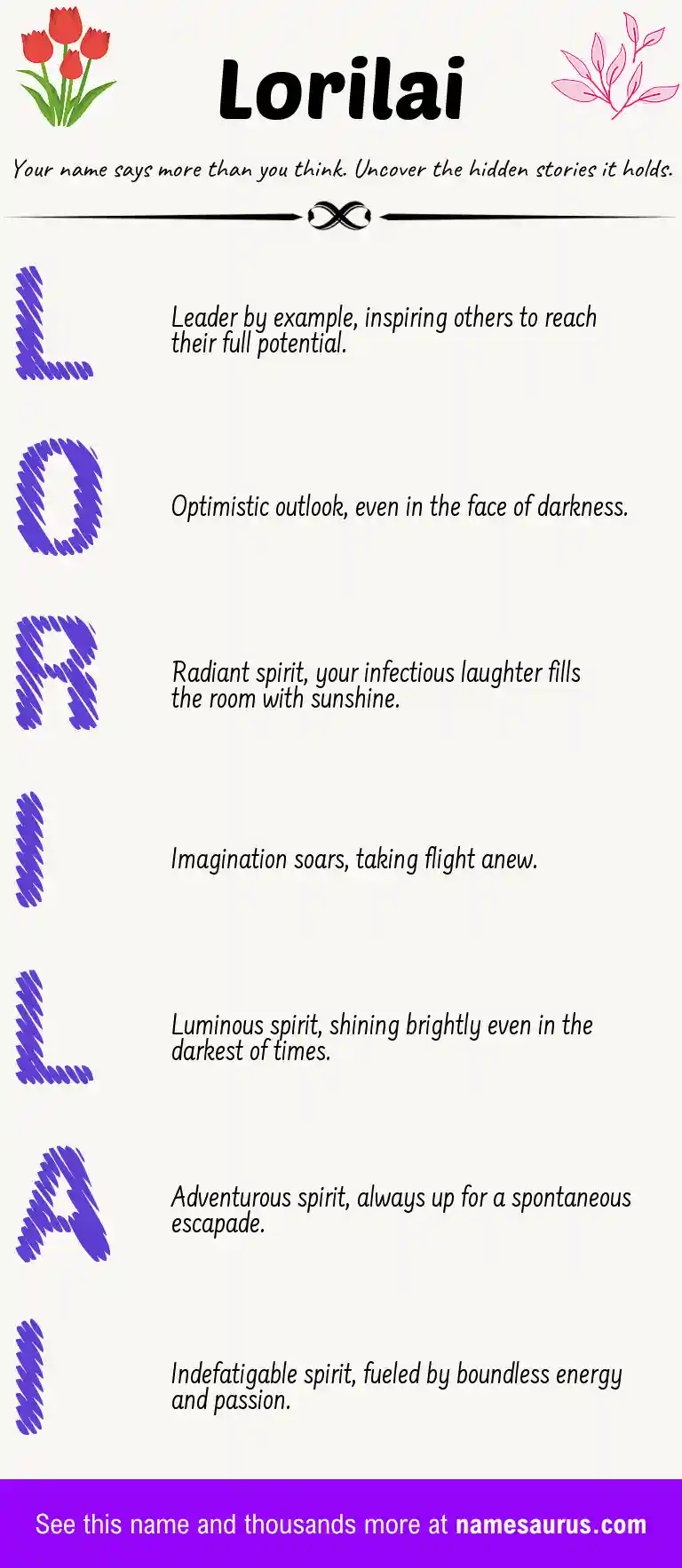 Acrostic poem about Lorilai.