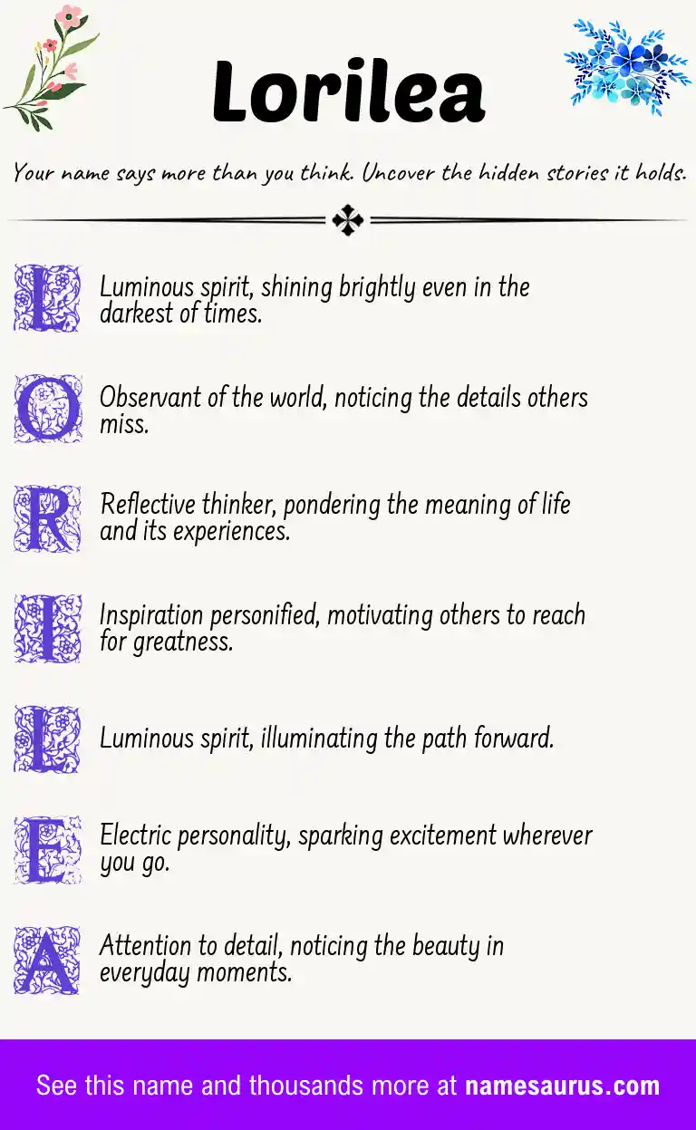 Acrostic poem about Lorilea.
