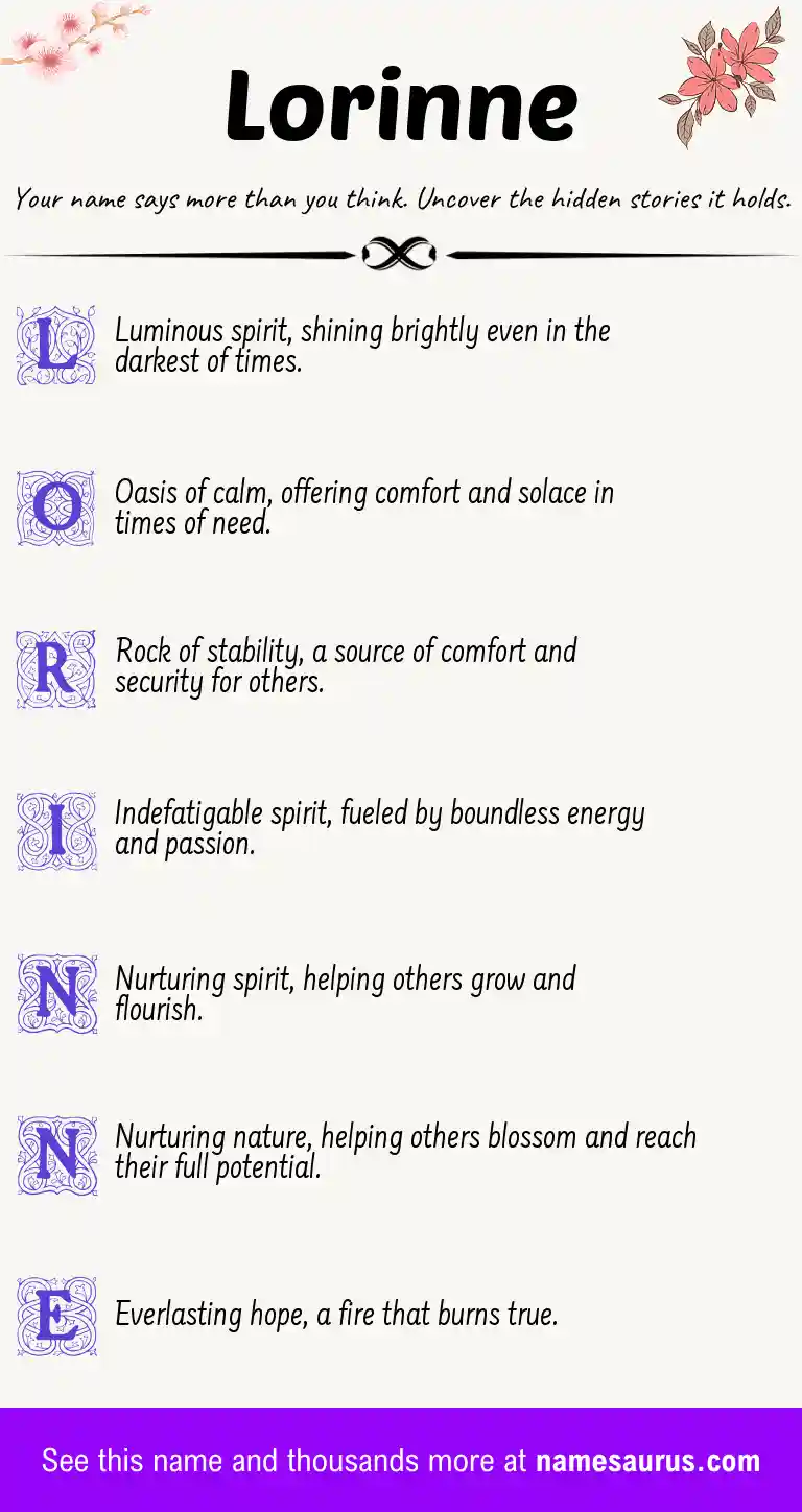 Acrostic poem about Lorinne.