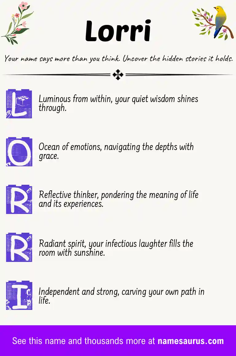 Acrostic poem about Lorri.