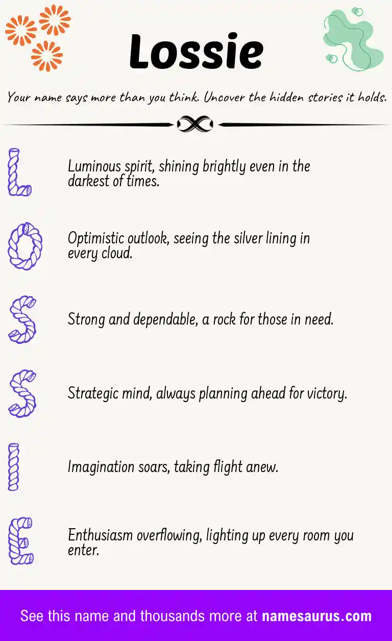Acrostic poem about Lossie.