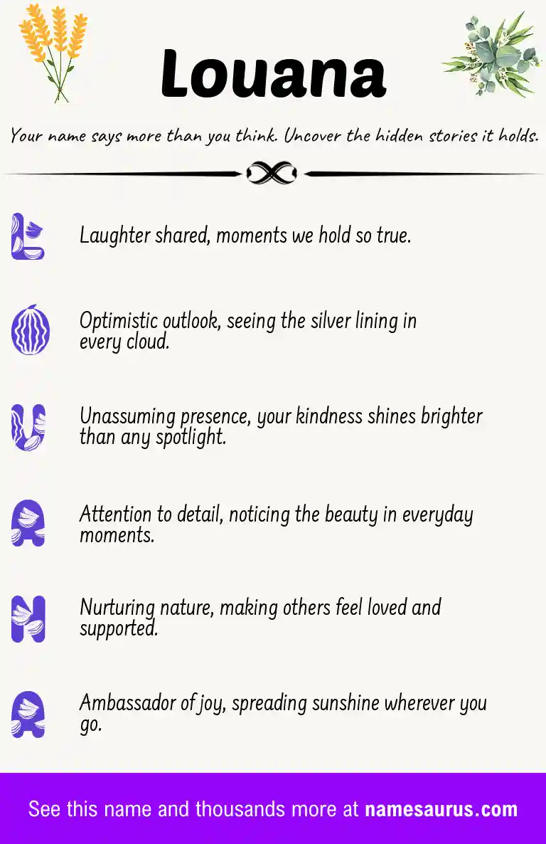 Acrostic poem about Louana.