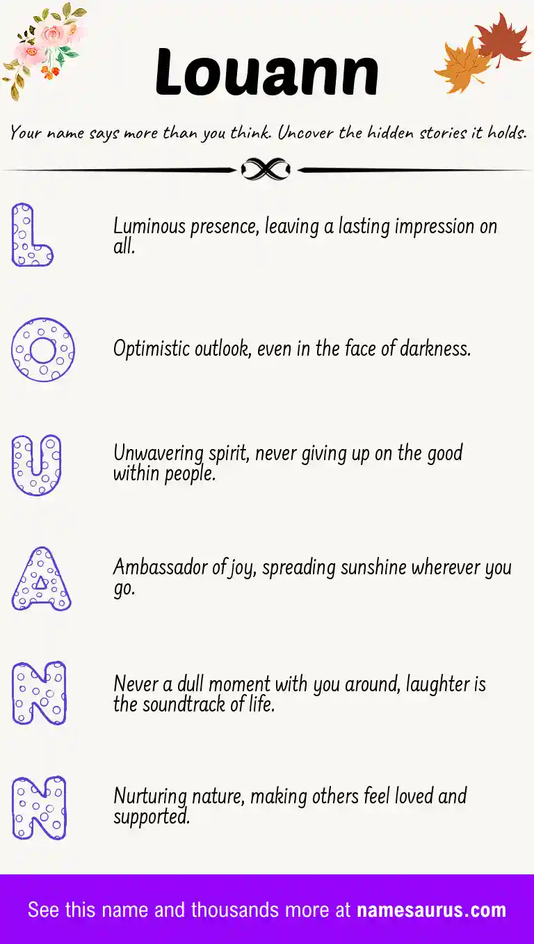 Acrostic poem about Louann.