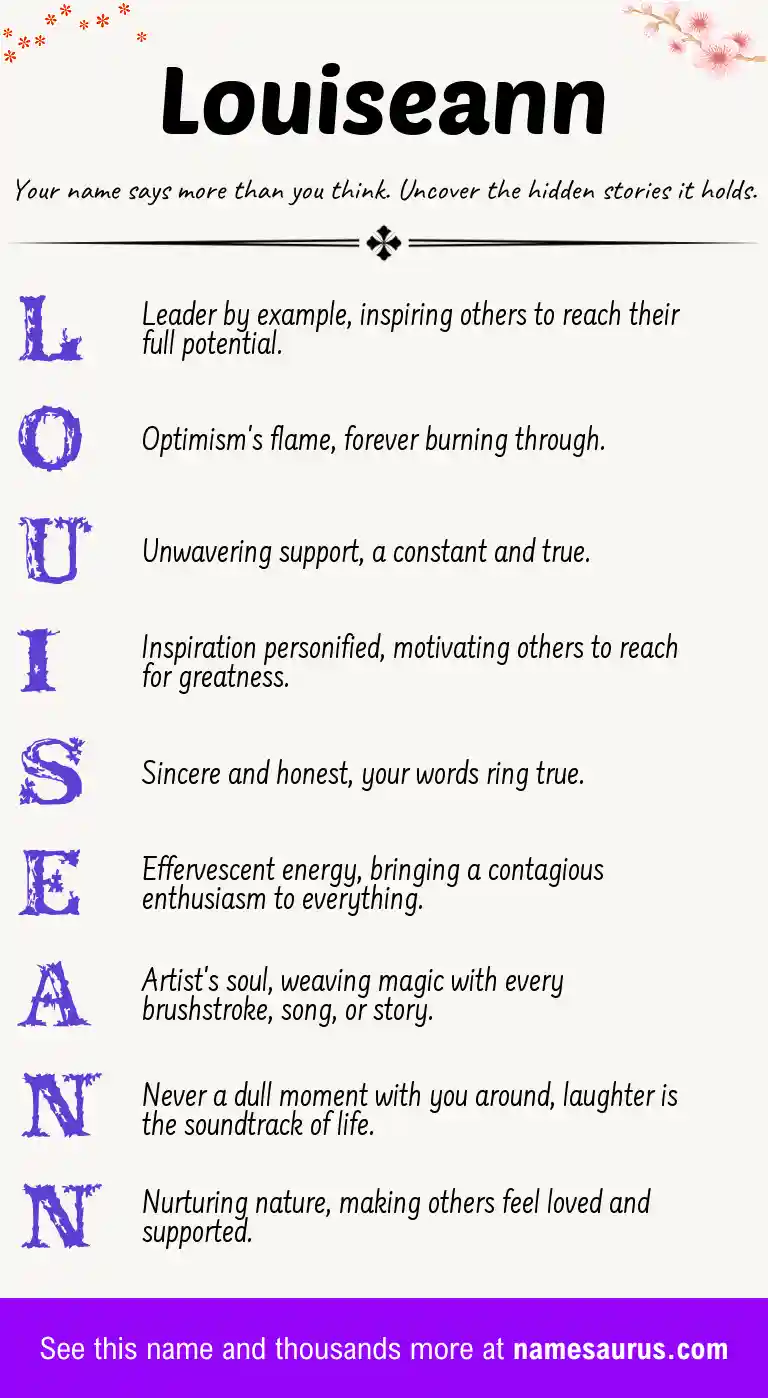 Acrostic poem about Louiseann.