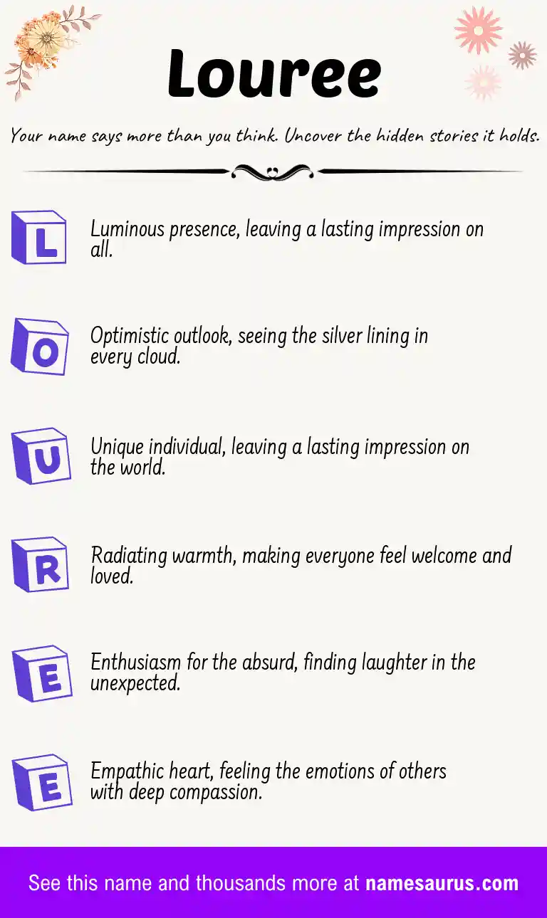 Acrostic poem about Louree.