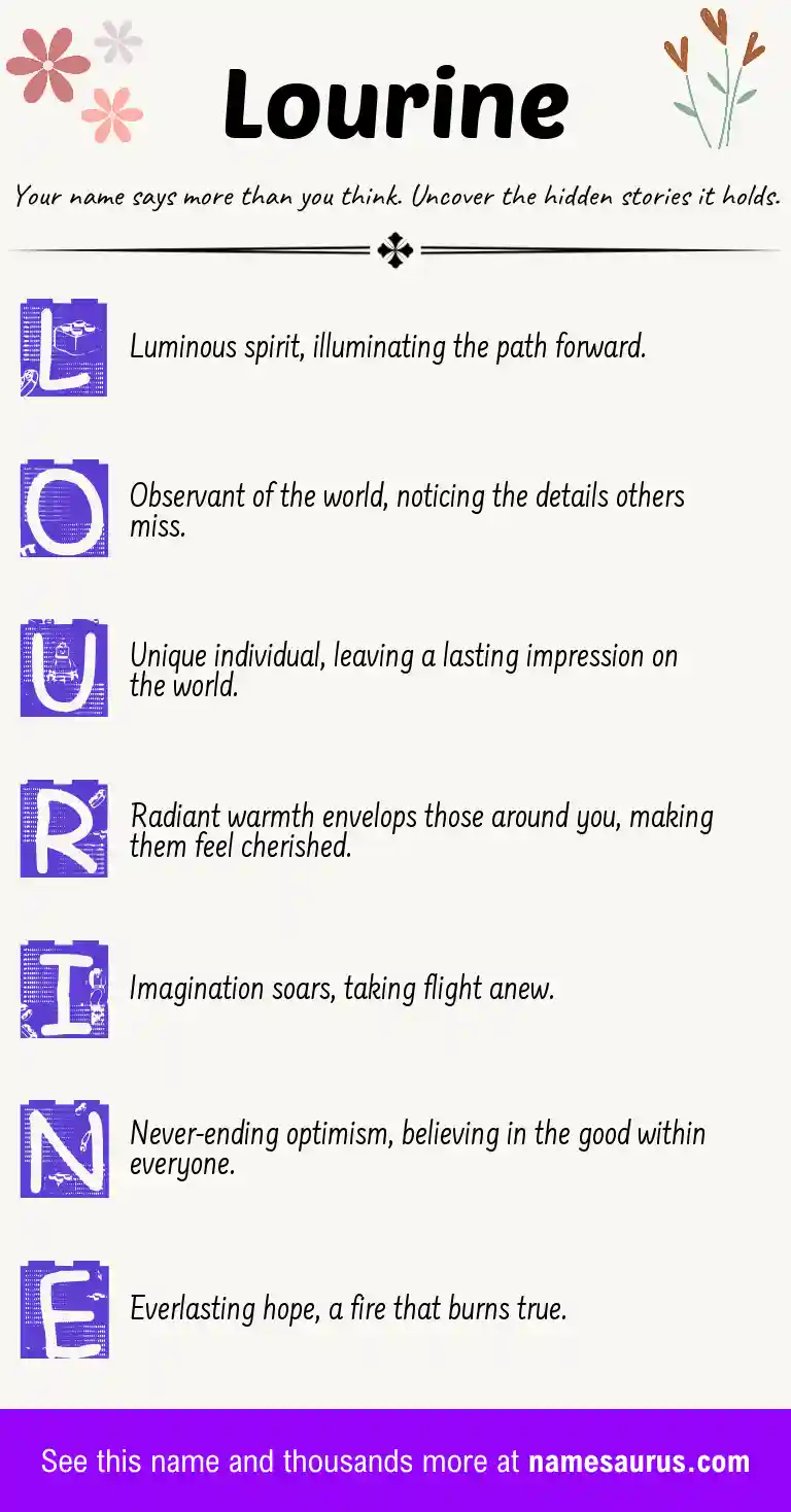 Acrostic poem about Lourine.