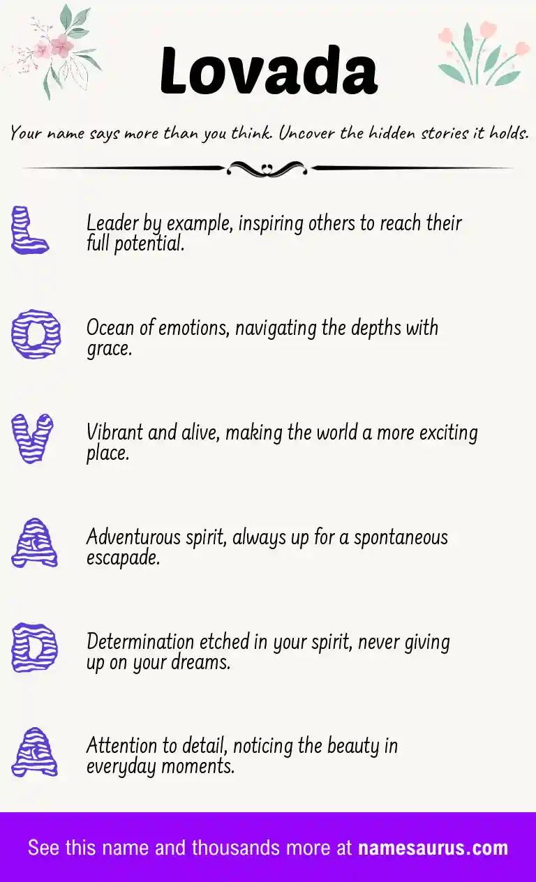 Acrostic poem about Lovada.