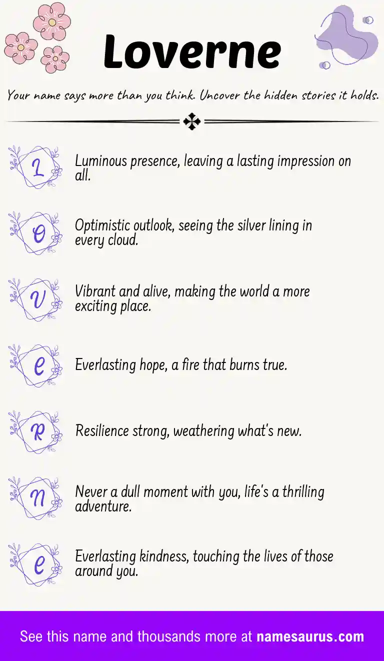 Acrostic poem about Loverne.