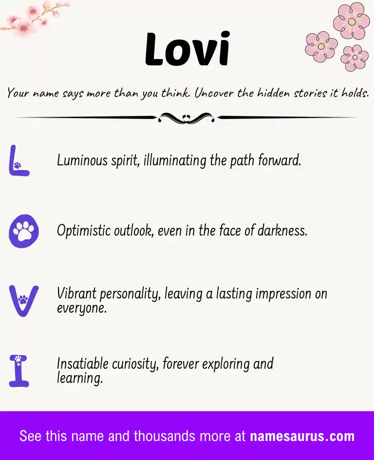 Acrostic poem about Lovi.