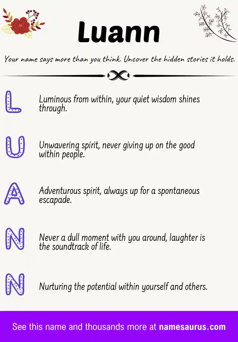 Acrostic poem about Luann.