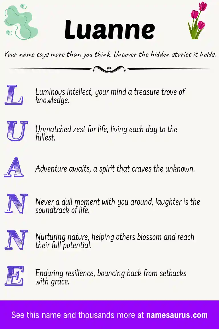 Acrostic poem about Luanne.