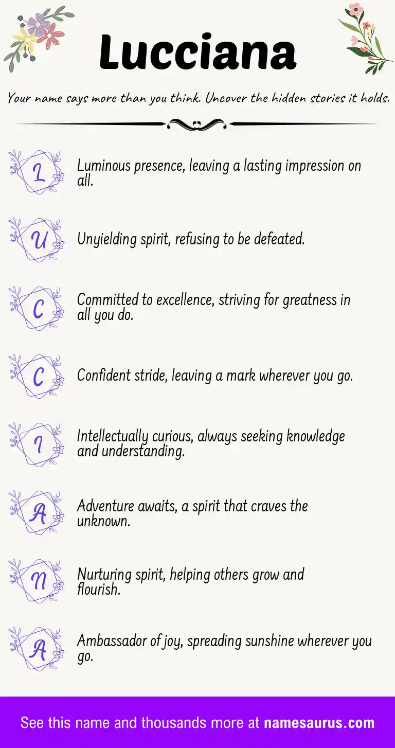 Acrostic poem about Lucciana.