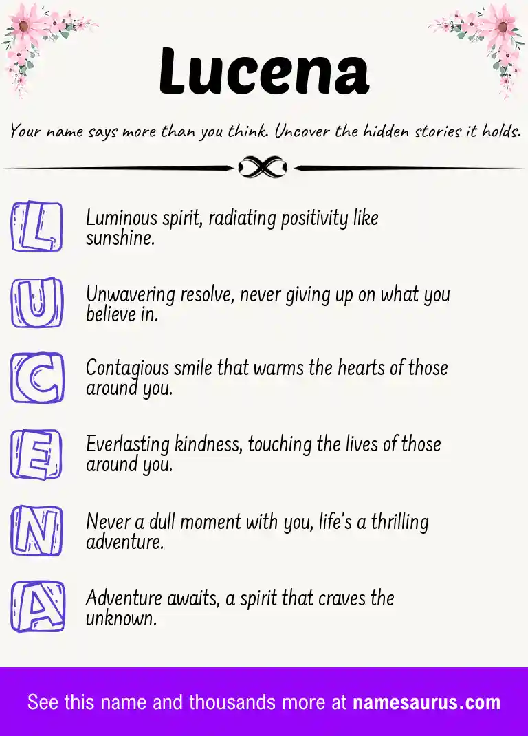 Acrostic poem about Lucena.