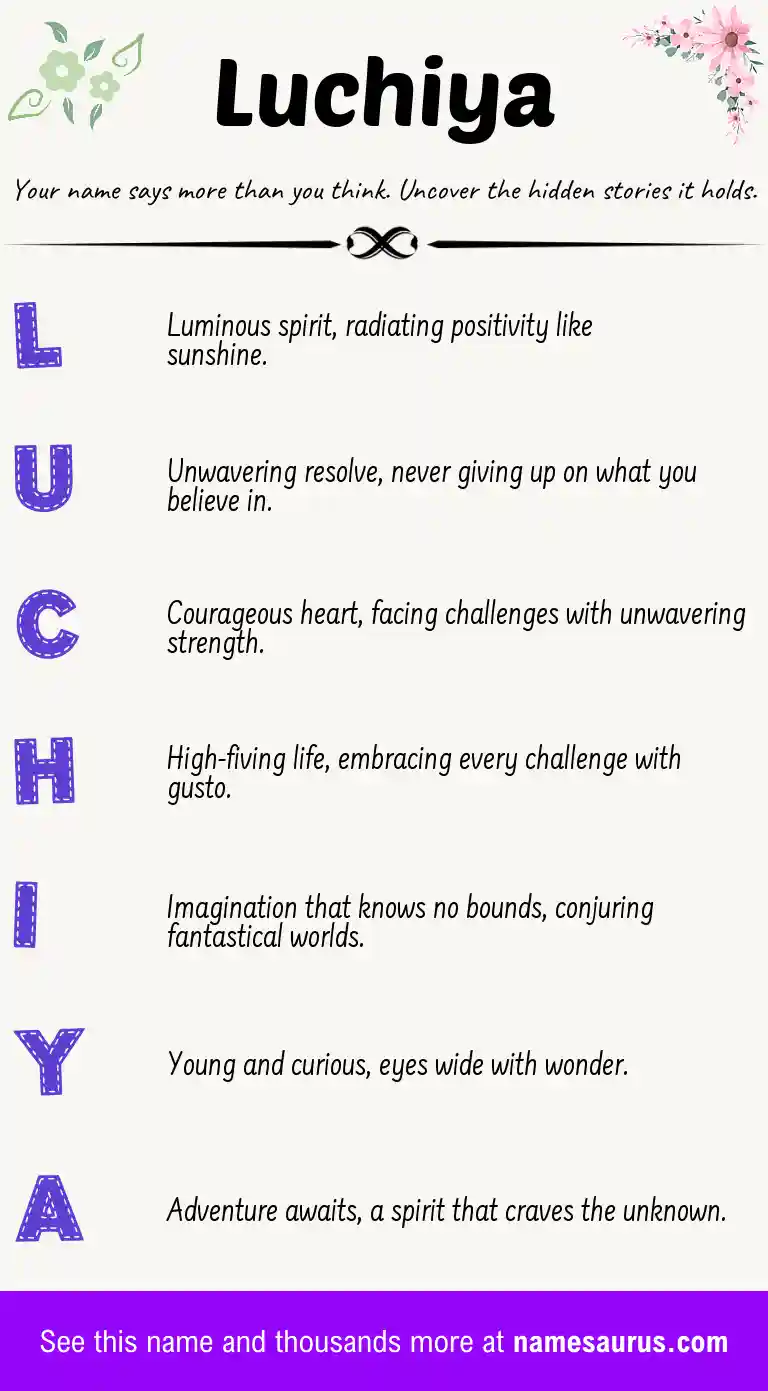 Acrostic poem about Luchiya.