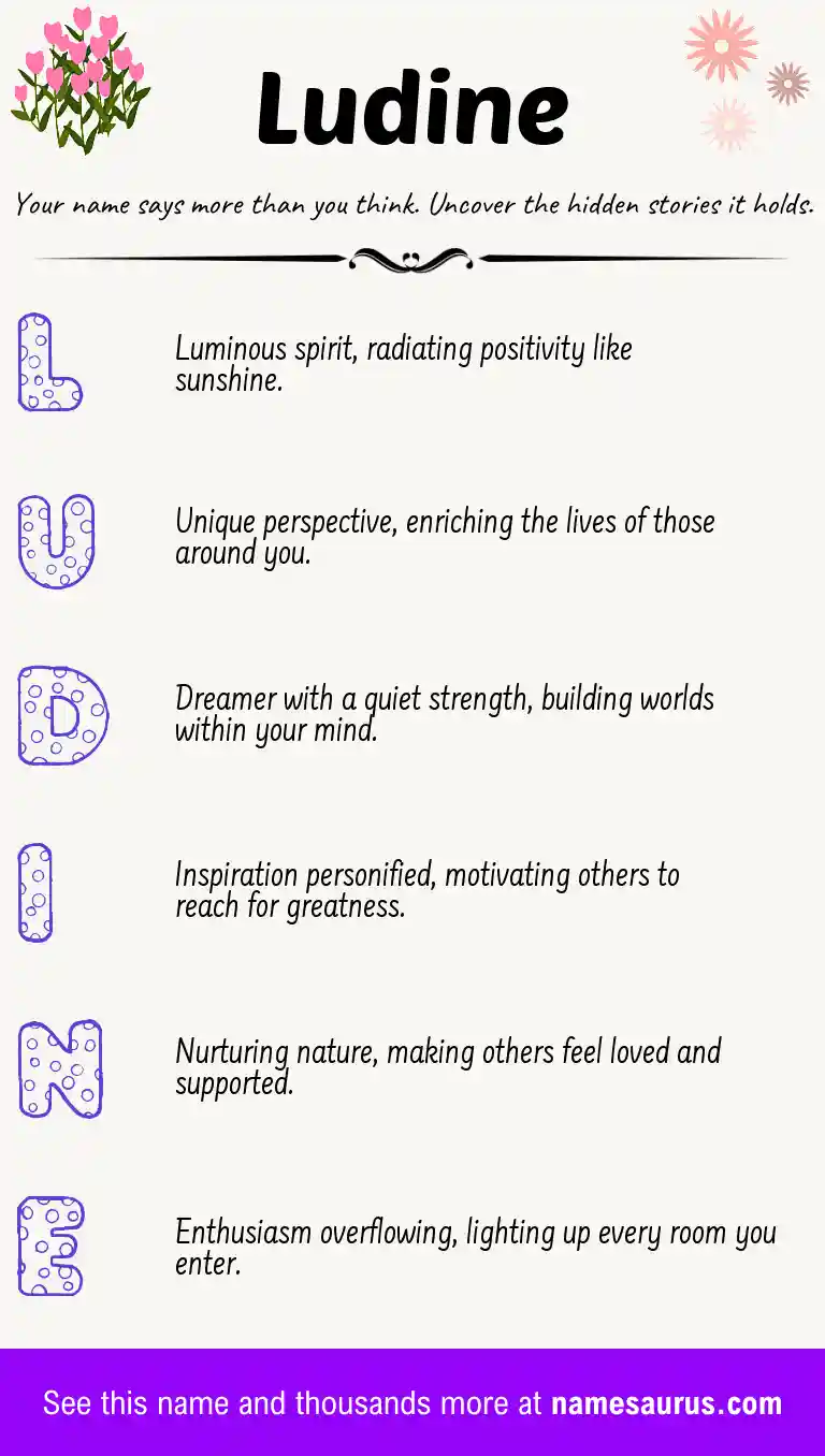 Acrostic poem about Ludine.