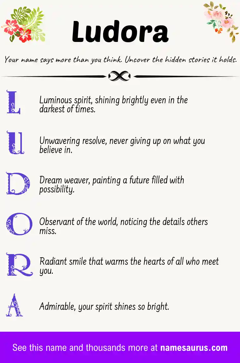 Acrostic poem about Ludora.
