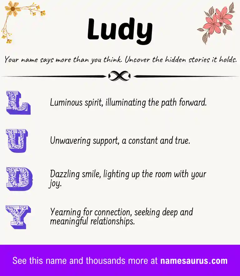 Acrostic poem about Ludy.