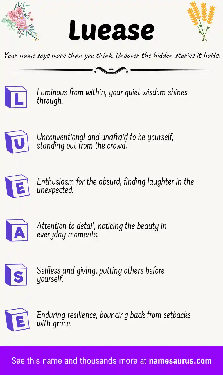 Acrostic poem about Luease.