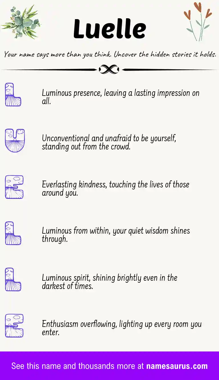 Acrostic poem about Luelle.