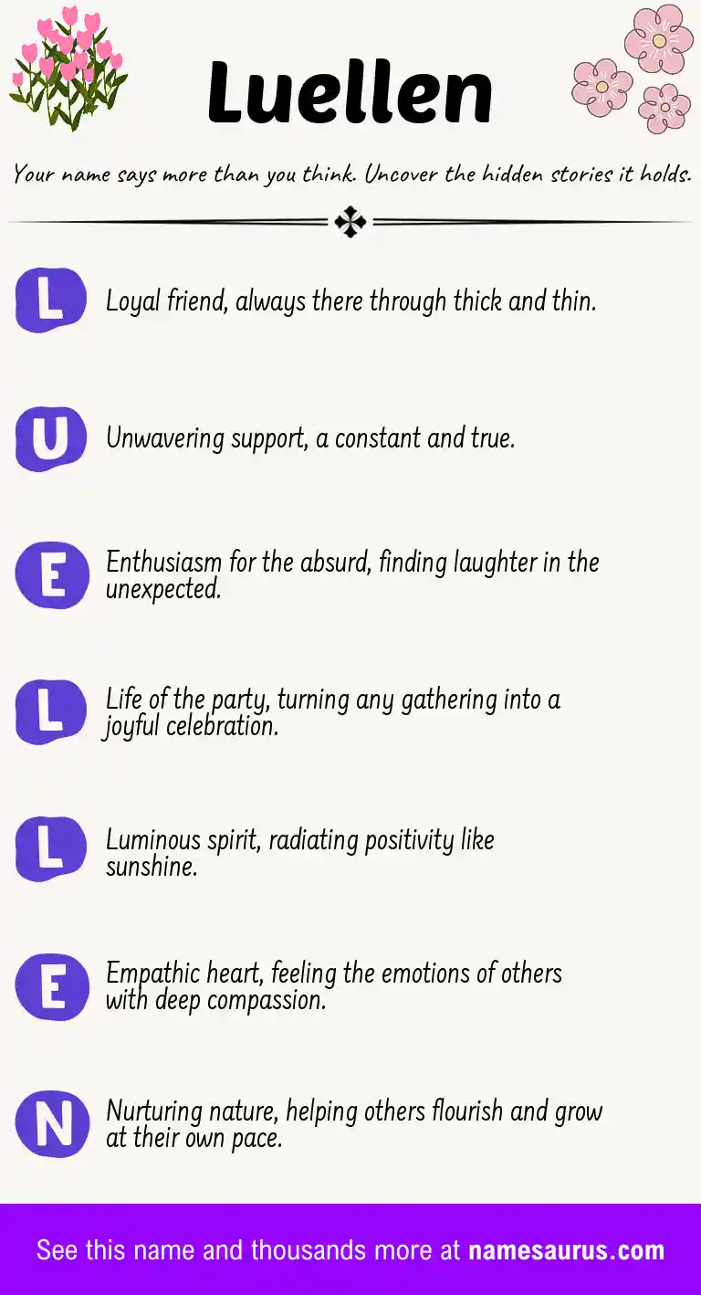 Acrostic poem about Luellen.