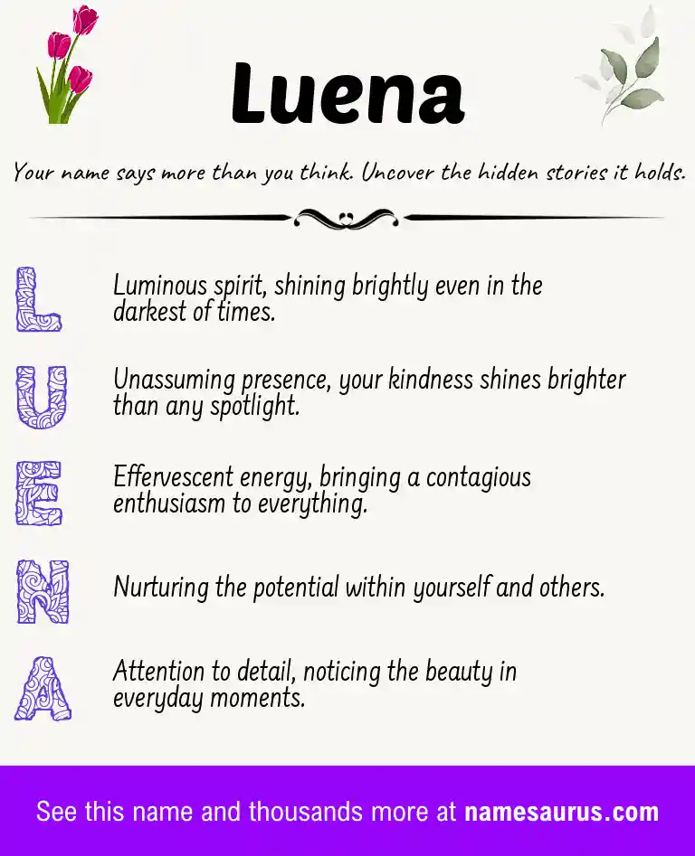 Acrostic poem about Luena.