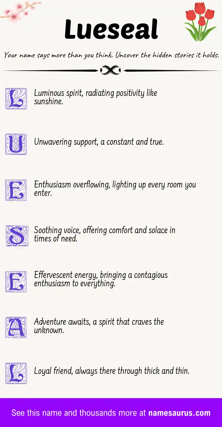 Acrostic poem about Lueseal.