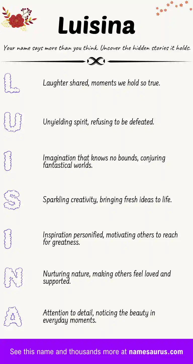 Acrostic poem about Luisina.
