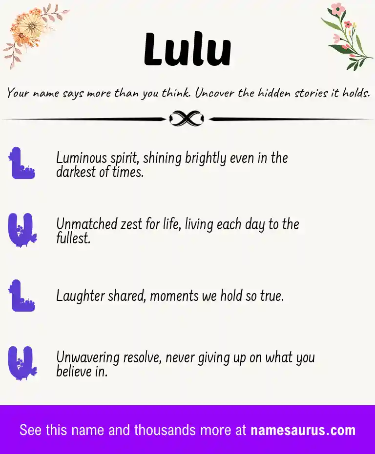 Acrostic poem about Lulu.