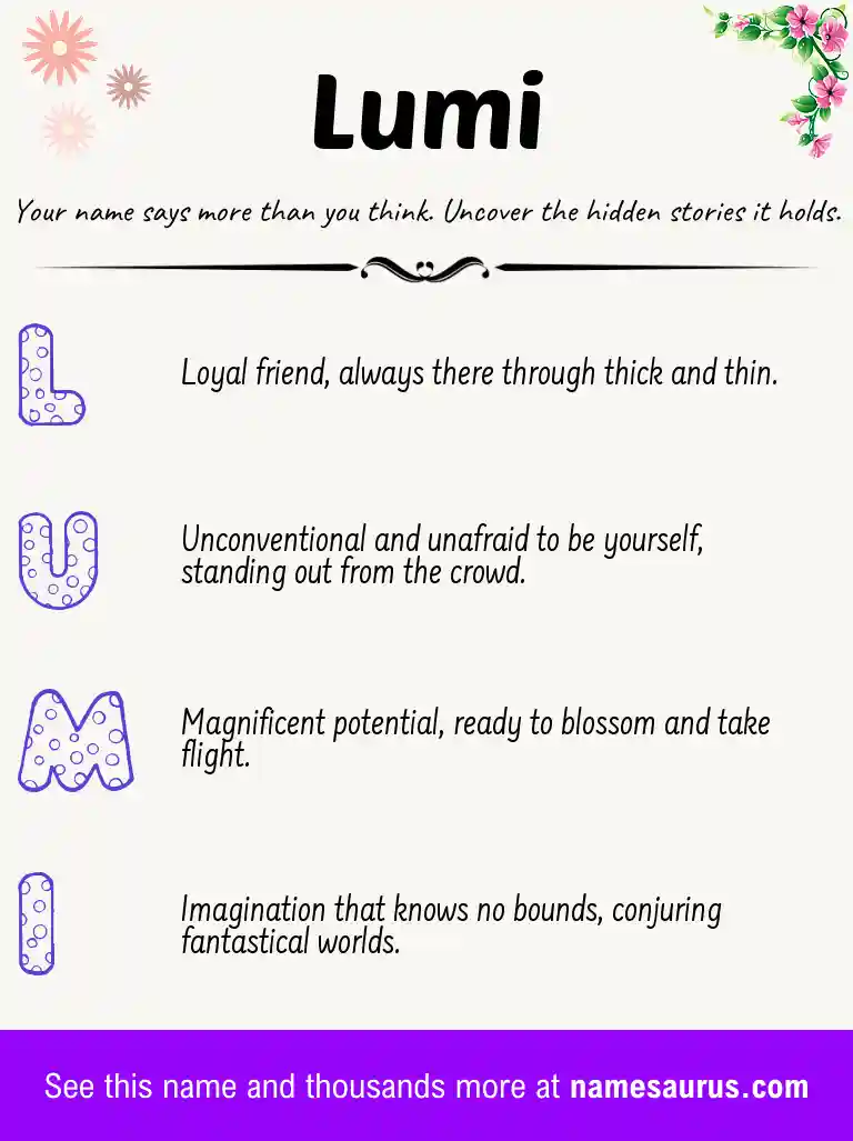 Acrostic poem about Lumi.