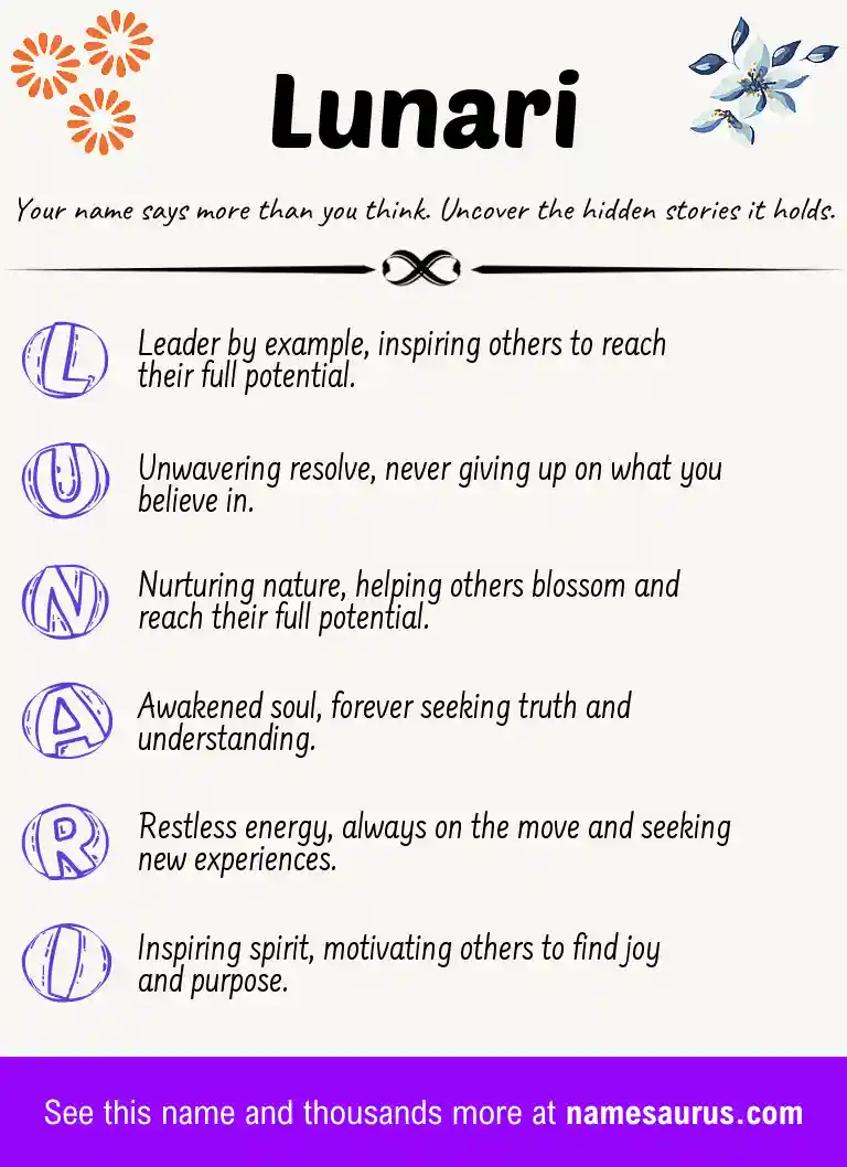 Acrostic poem about Lunari.